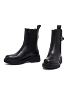 Kadın Siyah Kalın Tabanlı Deri Chelsea Bot | Derimod