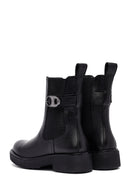 Kadın Siyah Kalın Tabanlı Deri Chelsea Bot | Derimod