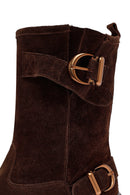 Kadın Kahverengi Süet Deri Bot | Derimod