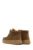 Kadın Vizon Bağcık Kalın Tabanlı Süet Deri Teddy Bot | Derimod