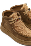 Kadın Vizon Bağcık Kalın Tabanlı Süet Deri Teddy Bot | Derimod