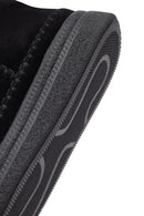 Kadın Siyah Fermuarlı Kalın Tabanlı Süet Deri Teddy Bot | Derimod