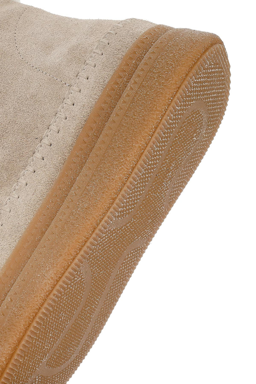 Woman Beige Lace-Up Thick-Soled Suede Leather Teddy Bot