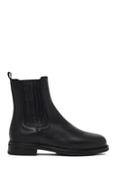 Women's Black Leather Chelsea Boot | Derimod