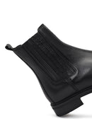 Women's Black Leather Chelsea Boot | Derimod