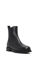 Women's Black Leather Chelsea Boot | Derimod