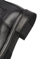 Women's Black Leather Chelsea Boot | Derimod