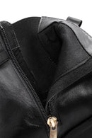 Woman Black Zippered Leather Boat | Derimod