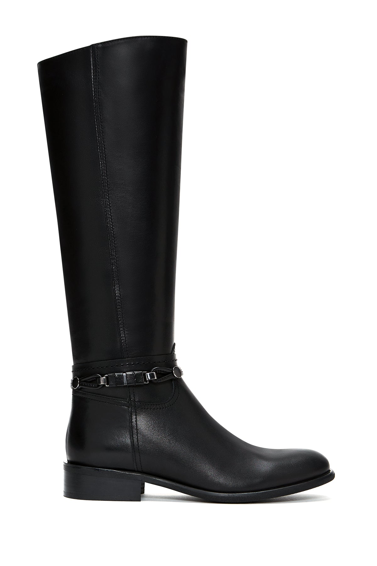 Woman Black Zippered Accessory Detail Leather Boot 25WFD280618 | Derimod