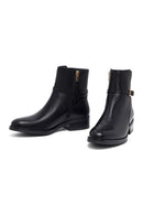 Kadın Siyah Fermuarlı Deri Bot | Derimod