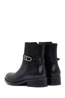 Kadın Siyah Fermuarlı Deri Bot | Derimod