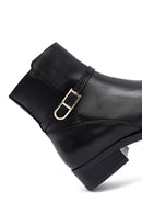 Kadın Siyah Fermuarlı Deri Bot | Derimod