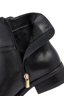 Kadın Siyah Fermuarlı Deri Bot | Derimod