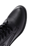 Woman Black Zippered Buckle Detail Leather Casual Boots | Derimod