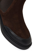 Kadın Kahverengi Kalın Tabanlı Süet Deri Chelsea Bot | Derimod