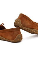 Women's Tan Tasselled Suede Leather Loafer | Derimod