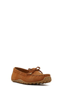 Women's Tan Tasselled Suede Leather Loafer | Derimod