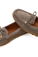 Women's Mink Tassel Suede Leather Loafer | Derimod