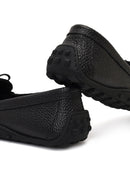 Women's Black Tasselled Leather Loafer | Derimod