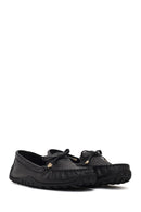 Women's Black Tasselled Leather Loafer | Derimod