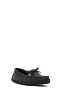Women's Black Tasselled Leather Loafer | Derimod
