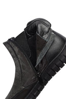 Woman Black Zippered Leather Comfort Boots | Derimod