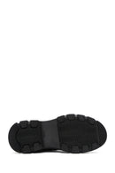 Kadın Siyah Fermuarlı Kalın Tabanlı Deri Bot | Derimod