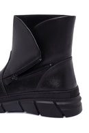 Women's Black Leather Comfort Boot | Derimod
