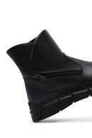 Women's Black Leather Comfort Boot | Derimod