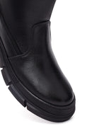 Women's Black Leather Comfort Boot | Derimod