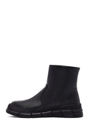 Women's Black Leather Comfort Boot | Derimod