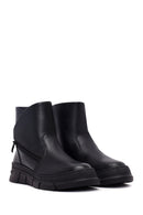 Women's Black Leather Comfort Boot | Derimod