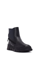 Women's Black Leather Comfort Boot | Derimod