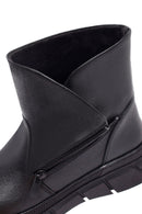 Women's Black Leather Comfort Boot | Derimod