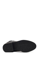 Kadın Siyah Fermuarlı Deri Bot | Derimod