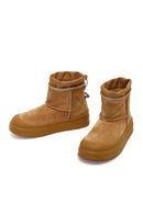 Kadın Taba Kalın Tabanlı Süet Deri Teddy Bot | Derimod