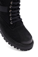 Kadın Siyah Fermuarlı Deri Postal Bot | Derimod