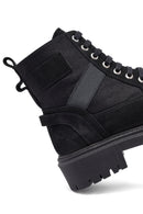 Kadın Siyah Fermuarlı Deri Postal Bot | Derimod