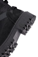 Kadın Siyah Fermuarlı Deri Postal Bot | Derimod