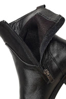 Kadın Siyah Fermuarlı Deri Bot | Derimod