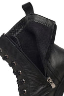 Kadın Siyah Fermuarlı Kalın Topuklu Deri Bot | Derimod