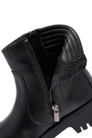 Kadın Siyah Fermuarlı Deri Bot | Derimod