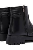Kadın Siyah Fermuarlı Deri Bot | Derimod