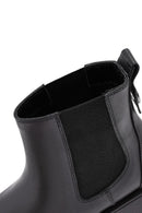 Kadın Siyah Kalın Tabanlı Deri Chelsea Bot | Derimod