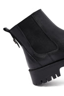 Kadın Siyah Kalın Tabanlı Deri Chelsea Bot | Derimod