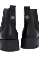 Kadın Siyah Kalın Tabanlı Deri Chelsea Bot | Derimod