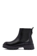 Kadın Siyah Kalın Tabanlı Deri Chelsea Bot | Derimod