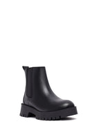 Kadın Siyah Kalın Tabanlı Deri Chelsea Bot | Derimod