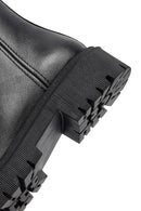 Kadın Siyah Fermuarlı Kalın Tabanlı Deri Bot | Derimod