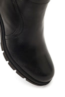 Kadın Siyah Fermuarlı Kalın Topuklu Deri Bot | Derimod